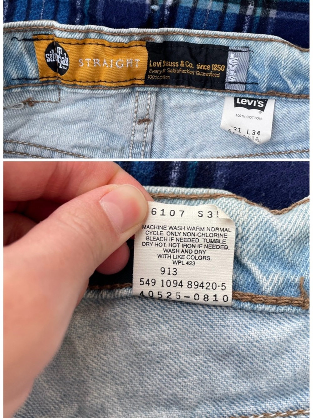 Levi’s 525s | Vintage Silver Tab Distressed Long Slim Tapered Jeans 1994 - Picture 9 of 9